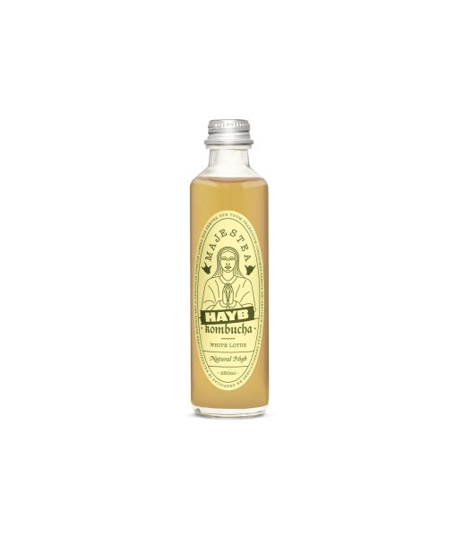 Packshot kombucha Majestea x HAYB - Cascara/Biały Lotos