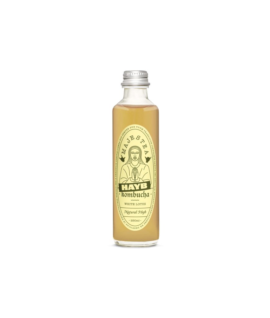 Packshot kombucha Majestea x HAYB - Cascara/Biały Lotos Packshot kombucha Majestea x HAYB - Cascara/Biały Lotos