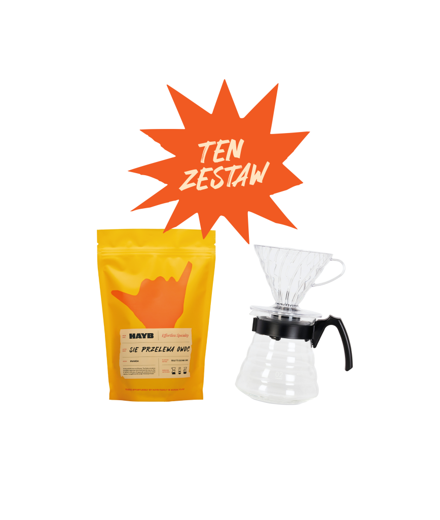 TEN ZESTAW: dripper Hario V60 + Sie Przelewa Owoc TEN ZESTAW: dripper Hario V60 + Sie Przelewa Owoc