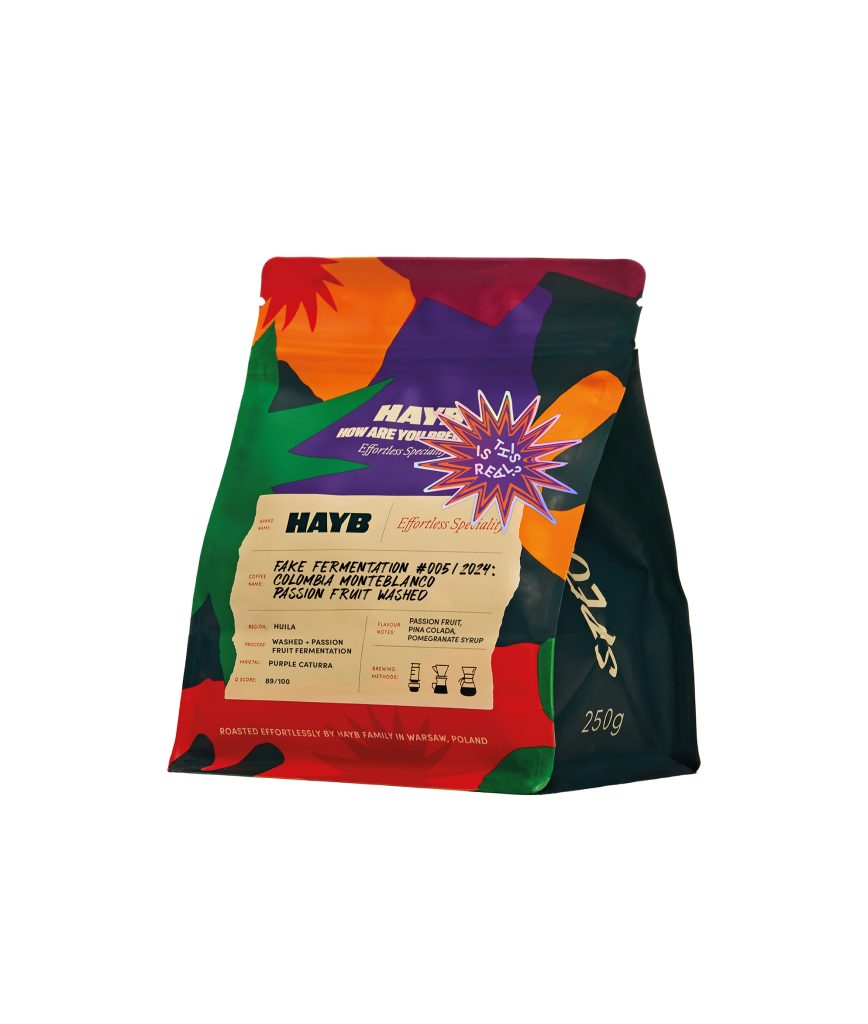 240801 Fake fermentation z naklejką 005 FF #005/ 2024: Colombia Monteblanco Passion Fruit Washed