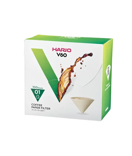 Hario - Filtry papierowe Misarashi brązowe V60-01 100 szt.